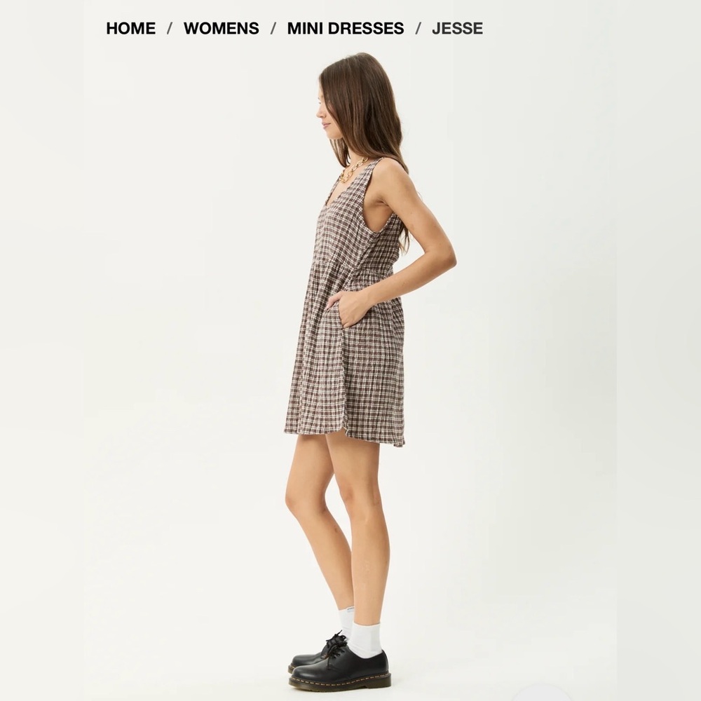AFENDS JESSE SEERSUCKER MINI DRESS (NWT) - Picture 3 of 7